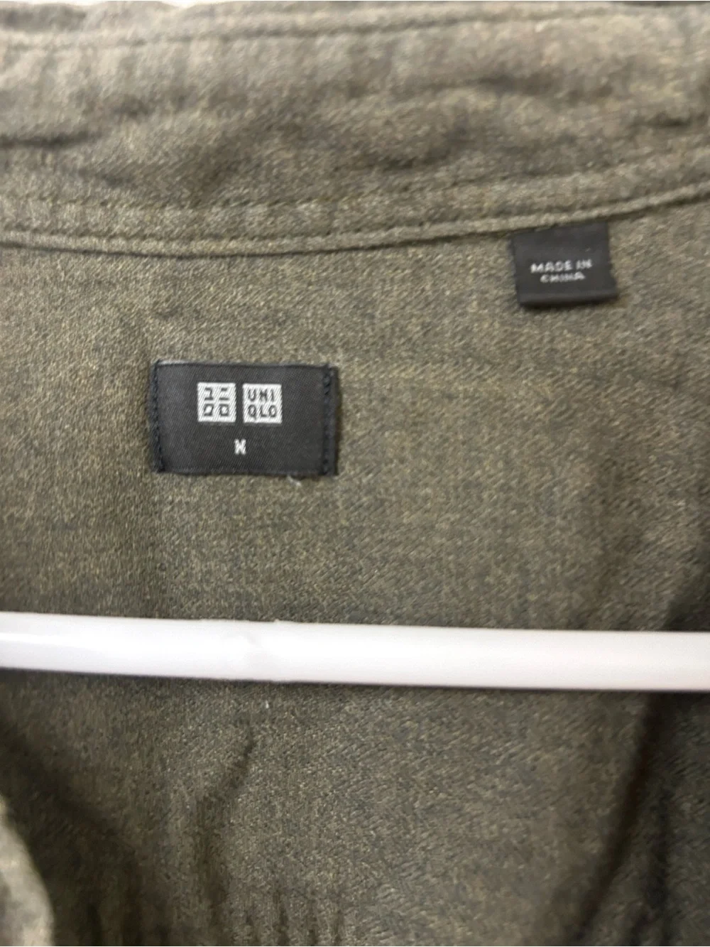 Uniqlo Green Cotton Button Down Shirt